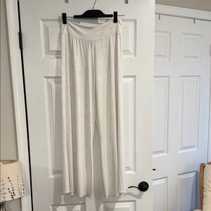 CLARA SUNWOO Cream Wide Leg Pants